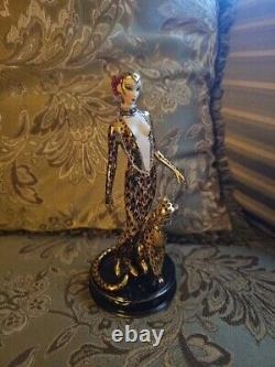 Franklin Mint house of Erte figurine Leopard 9 Limited Edition