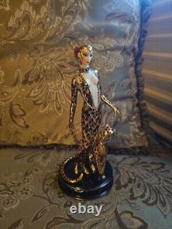 Franklin Mint house of Erte figurine Leopard 9 Limited Edition