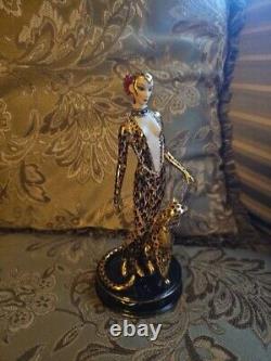 Franklin Mint house of Erte figurine Leopard 9 Limited Edition