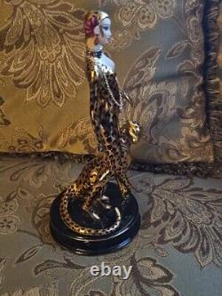 Franklin Mint house of Erte figurine Leopard 9 Limited Edition