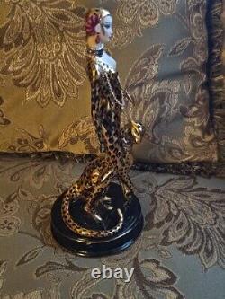 Franklin Mint house of Erte figurine Leopard 9 Limited Edition