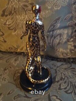 Franklin Mint house of Erte figurine Leopard 9 Limited Edition