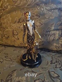 Franklin Mint house of Erte figurine Leopard 9 Limited Edition