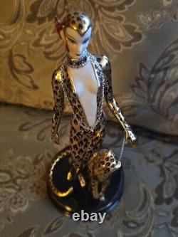 Franklin Mint house of Erte figurine Leopard 9 Limited Edition