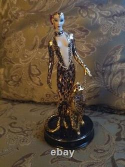 Franklin Mint house of Erte figurine Leopard 9 Limited Edition