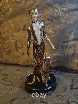 Franklin Mint house of Erte figurine Leopard 9 Limited Edition