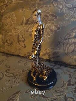 Franklin Mint house of Erte figurine Leopard 9 Limited Edition