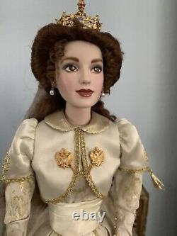 Franklin Mint porcelain Faberge autumn bride doll. RARE, gorgeous, a Lost Art