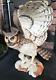 Franklin Mint/porcelain The Great Horned Owl George Mcmonigle Sculpture 1988