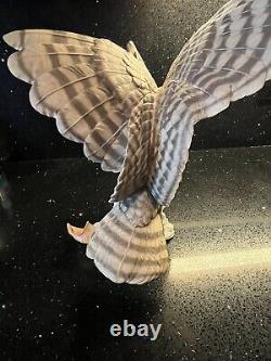 Franklin Mint/porcelain The Great Horned Owl George Mcmonigle Sculpture 1988