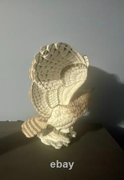 Franklin Mint/porcelain The Great Horned Owl George Mcmonigle Sculpture 1988