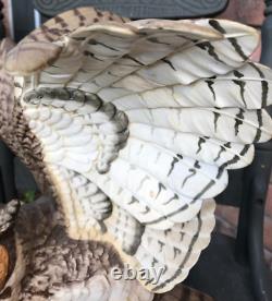 Franklin Mint/porcelain The Great Horned Owl George Mcmonigle Sculpture 1988
