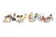 Franklin Mints Cats of Character Fine Bone China Curio Cabinet Cats (Qty 19)