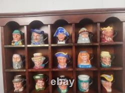 Franklin Porcelain 25 Miniature Toby Jugs Mugs Set w Display Case Peter Jackson Franklin Porcelain 25 Miniature Toby Jugs Mugs Set w Display Case Peter Jackson