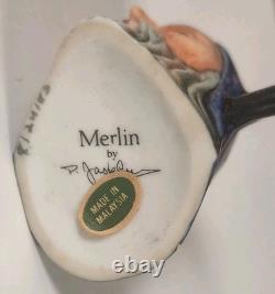 Franklin Porcelain 25 Miniature Toby Jugs Mugs Set w Display Case Peter Jackson