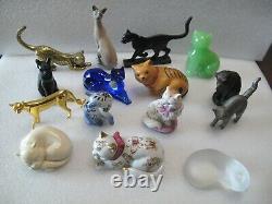 Franklin mint curio cabinet cats