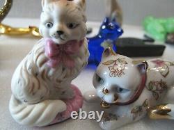 Franklin mint curio cabinet cats