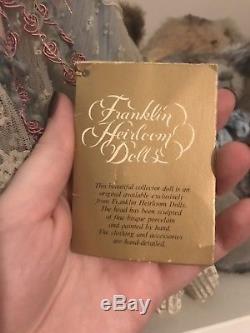 Franklin mint heirloom Marie Antoinette Bisque Doll Collectible Rare