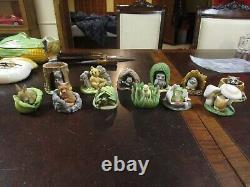 Franklin mint woodland surprises porcelain figure set of 12