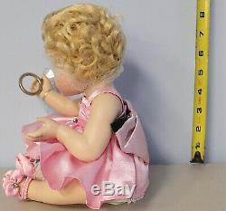 Franklyn Mint Marilyn Monroe Porcelain Portrait Baby Doll w Ring Tag Seated