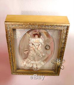 Free Shipping Franklin Mint Elaine Gibson Girl porcelain doll Frame Bride