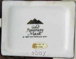 GOLD FUNERARY MASK Vintage 1989 Franklin Mint Treasures of Tutankhamen