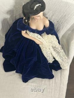 GONE WITH THE WIND Doll Franklin Mint SCARLETT BLUE DRESS PORTRAIT Collectors
