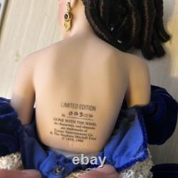 GONE WITH THE WIND Doll Franklin Mint SCARLETT BLUE DRESS PORTRAIT Collectors