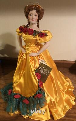 GONE WITH THE WIND FRANKLIN MINT HEIRLOOM BELLE WATLING PORCELAIN DOLL With TAGS