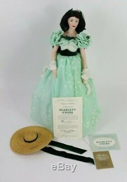 GWTW Scarlett O'Hara & Rhett Butler 19 Franklin Mint Porcelain DOLLS with Papers