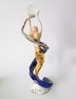 Galaxy in Gold Figurine By The Franklin Mint, Fine Porcelain Hand Painted