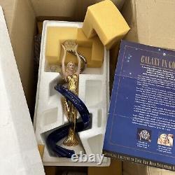 Galaxy in Gold Sculpture By The Franklin Mint, Porcelain Hand Painted 14