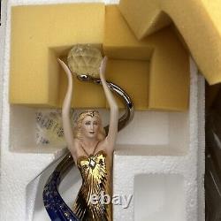 Galaxy in Gold Sculpture By The Franklin Mint, Porcelain Hand Painted 14