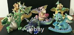 Genuine Franklin Mint Mood Dragons Set Of 6