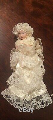 Gibson Girl Franklin Mint Heirloom Mother Child/Infant Porcelain Doll with Pamphle