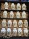Gloria Vanderbilt Concepts Franklin Mint Spice Jar Set of 18 porcelain Jars 1985