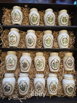 Gloria Vanderbilt Concepts Franklin Mint Spice Jar Set of 18 porcelain Jars 1985 Gloria Vanderbilt Concepts Franklin Mint Spice Jar Set of 18 porcelain Jars 1985