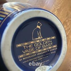 Golden Vase Candlesticks Of Bast Roushdy Iskander Garas 24K Gold Franklin Mint