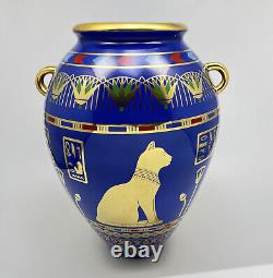 Golden Vase Of Bast Franklin Mint Roushdy Garas Porcelain 24K Gold 1987