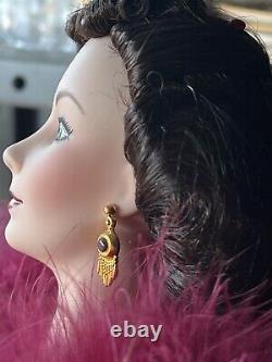 Gone With The Wind Franklin Mint Gold Standard Porcelain Doll Scarlett Red Dress