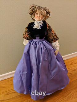 Gone With The Wind Franklin Mint Porcelain Doll Aunt Pittypat 20 Stand Shawl