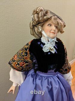 Gone With The Wind Franklin Mint Porcelain Doll Aunt Pittypat 20 Stand Shawl