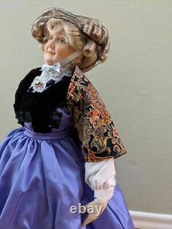 Gone With The Wind Franklin Mint Porcelain Doll Aunt Pittypat 20 Stand Shawl