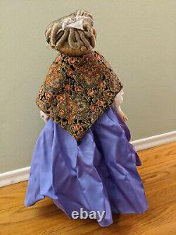 Gone With The Wind Franklin Mint Porcelain Doll Aunt Pittypat 20 Stand Shawl