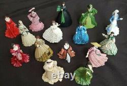 Gone With The Wind The Scarlett O'hare Portrait Sculpture Coll Figures Lot Of 15