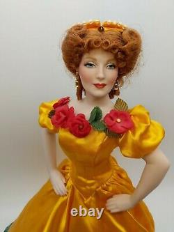 Gone With the Wind BELLE WATLING Franklin Mint Porcelain 20Doll COA Poster GWTW