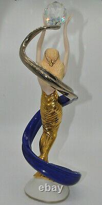 Gorgeous Franklin Mint Galaxy In Gold Fine Porcelain Art Deco Style Sculpture