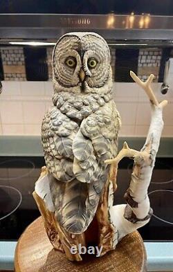 Great Grey Owl? Franklin Mint George McMonigle MCM Euc Beautiful? Large