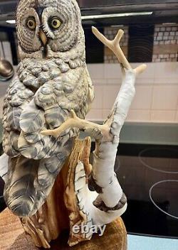 Great Grey Owl? Franklin Mint George McMonigle MCM Euc Beautiful? Large