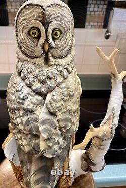 Great Grey Owl? Franklin Mint George McMonigle MCM Euc Beautiful? Large